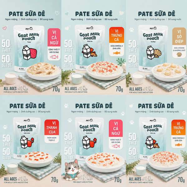 PetQ - Pate sữa dê cho mèo 70g