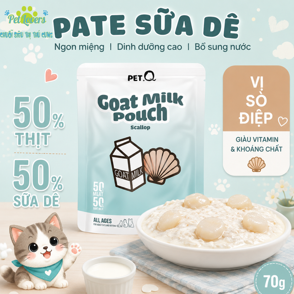 PetQ - Pate sữa dê cho mèo 70g