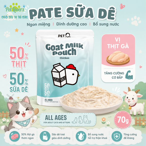 PetQ - Pate sữa dê cho mèo 70g