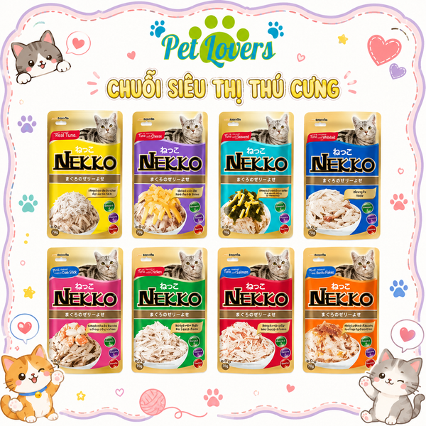 Nekko - Pate nhiều vị cho mèo in jelly 70g
