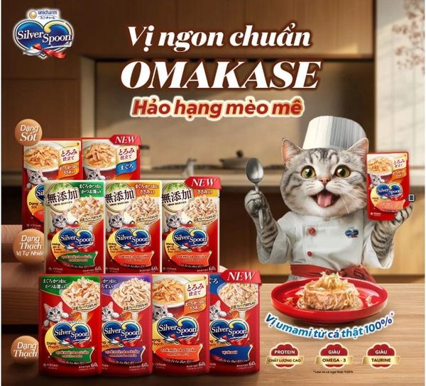 Silver Spoon - Pate cho mèo nhiều vị 60g