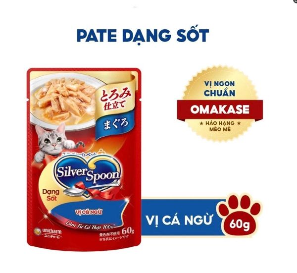 Silver Spoon - Pate cho mèo nhiều vị 60g