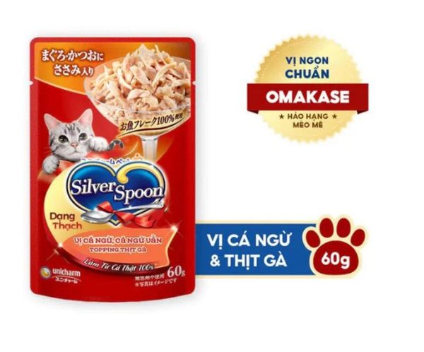 Silver Spoon - Pate cho mèo nhiều vị 60g