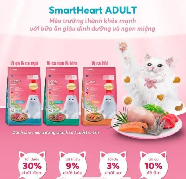 Smart Heart - Hạt cho mèo nhiều vị 480g
