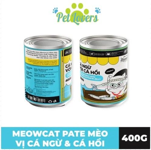 Meowcat - Pate lon nhiều vị cho mèo 400g
