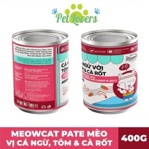 Meowcat - Pate lon nhiều vị cho mèo 400g