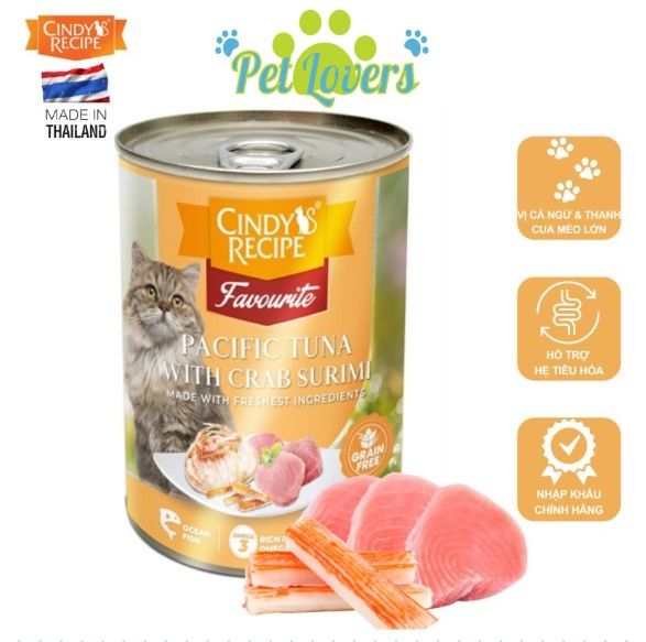 Cindy - Pate lon nhiều vị cho mèo 400g