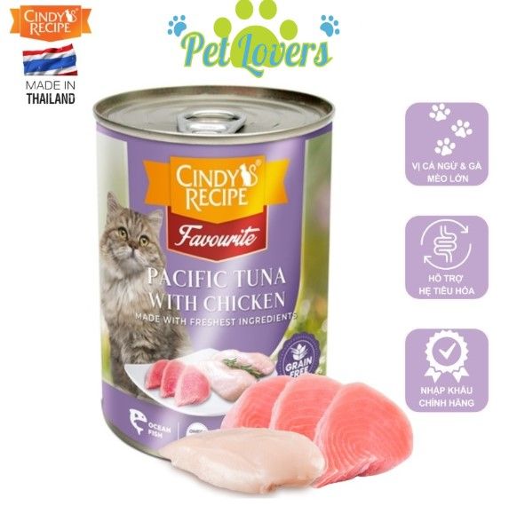 Cindy - Pate lon nhiều vị cho mèo 400g