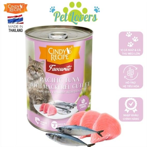Cindy - Pate lon nhiều vị cho mèo 400g