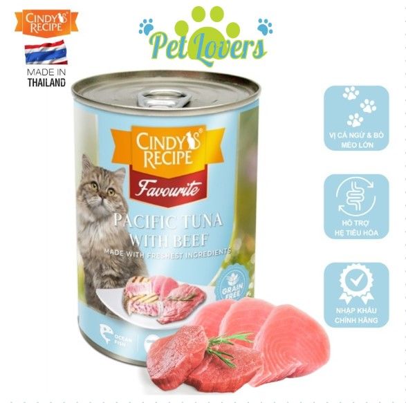 Cindy - Pate lon nhiều vị cho mèo 400g