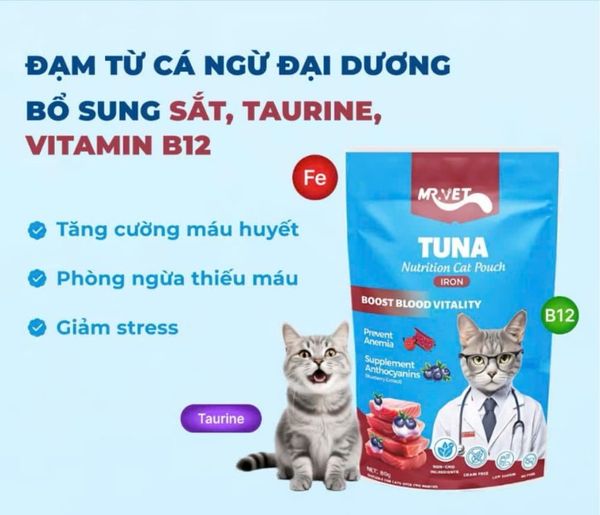 Mr.Vet - Pate nhiều vị cho mèo 70g