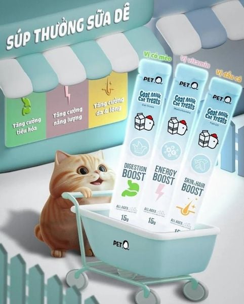 PetQ - Súp thưởng sữa dê 15g