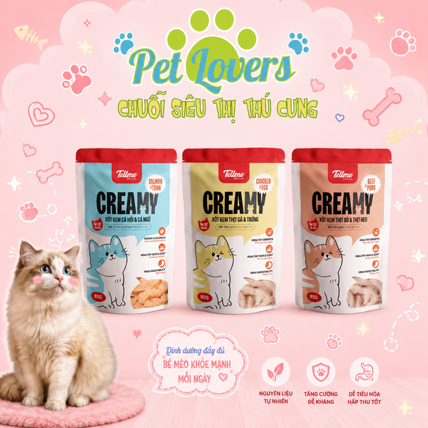 Tell me - Pate cho mèo nhiều vị bổ sung rau củ 85g