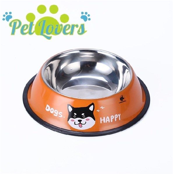 Pet Lovers - Chén bát ăn lòng inox cho chó đế chống trượt 15cm