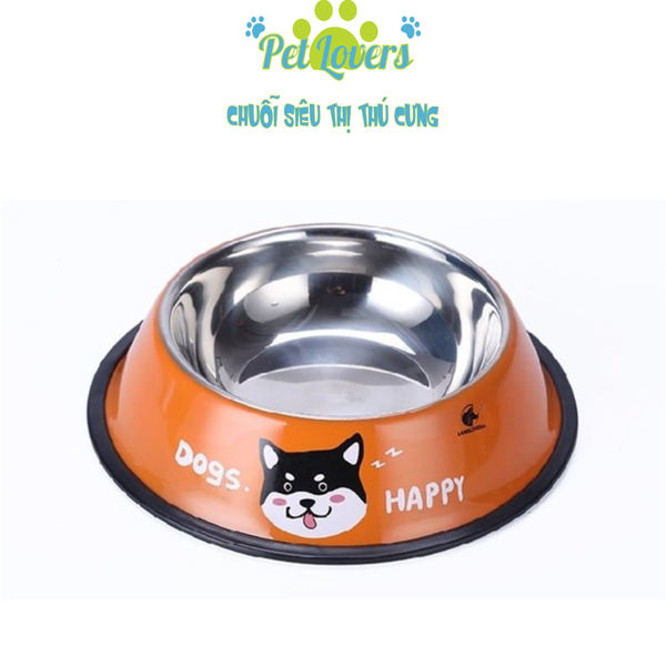 Pet Lovers - Chén bát ăn lòng inox cho chó đế chống trượt 34cm