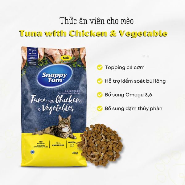 Snappy Tom - Hạt cho mèo nhiều vị 1,5kg