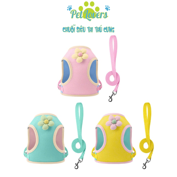 Pet Lovers - Dây dắt kèm yếm bông1.5m L 10~14kí