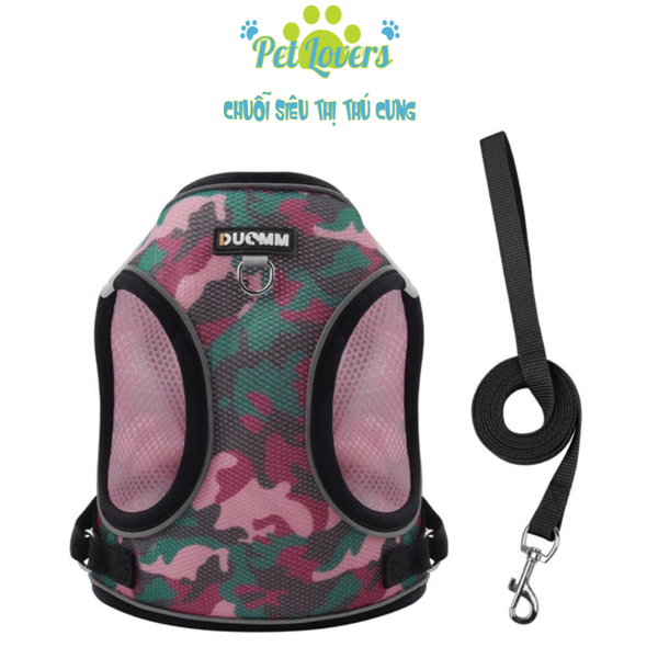 Pet Lovers - Dây dắt kèm yếm loang màu 1.5m L 10~14kí