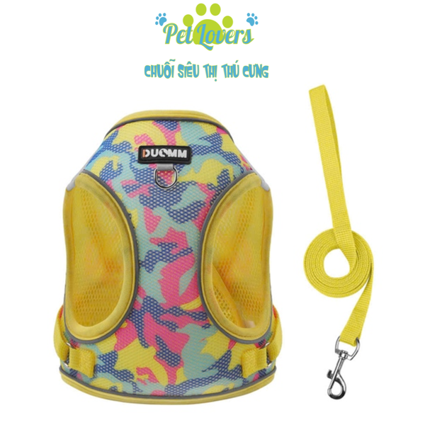Pet Lovers - Dây dắt kèm yếm loang màu 1.5m L 10~14kí