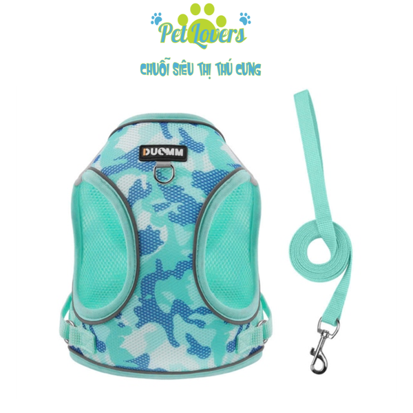 Pet Lovers - Dây dắt kèm yếm loang màu 1.5m L 10~14kí