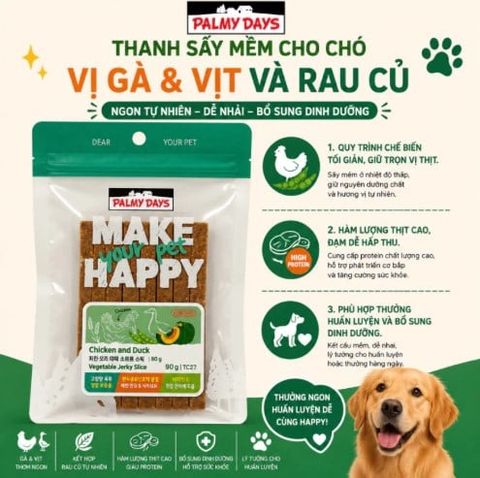 Plamy Days - Bánh thưởng thanh mềm vị gà & vịt & rau củ