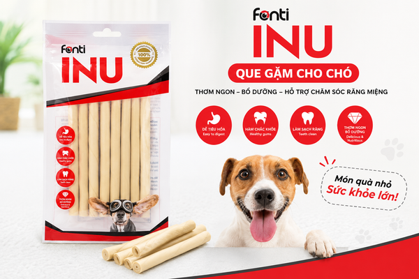 Dexinbone - Que gặm sạch răng hương sữa cho chó 100g