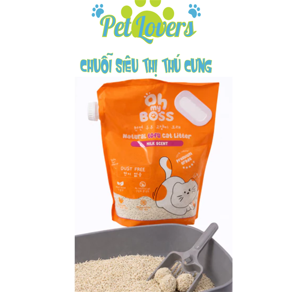Ohmyboss- Cát đậu nành tự nhiên và cát sắn cho mèo 2,5kg