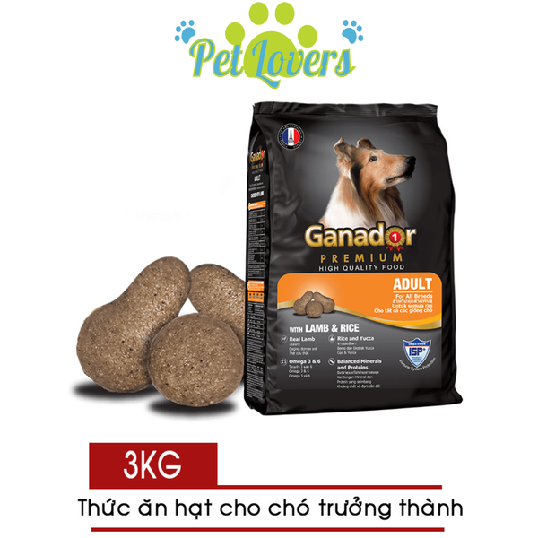 Ganador hạt cho chó trưởng thành vị cừu & gạo 400g, 1.3kg, 3kg