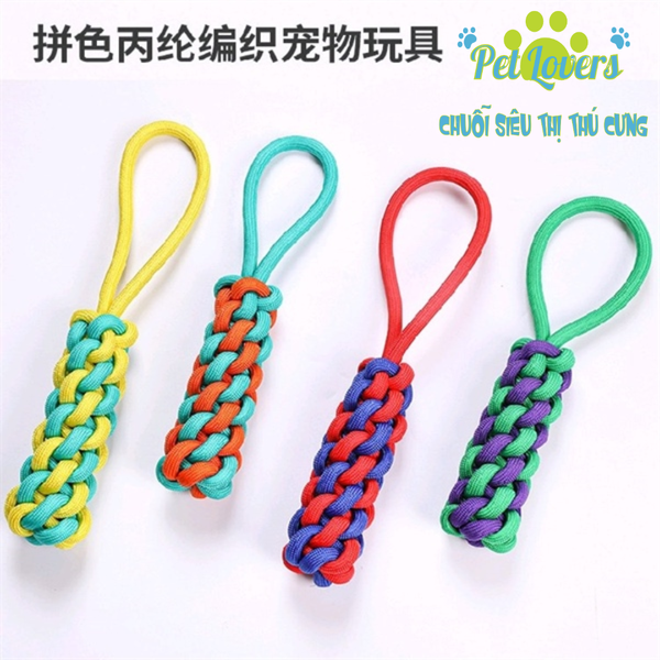 Pet Lovers - Gặm dây thừng đai đan nhiều màu 2 kiểu