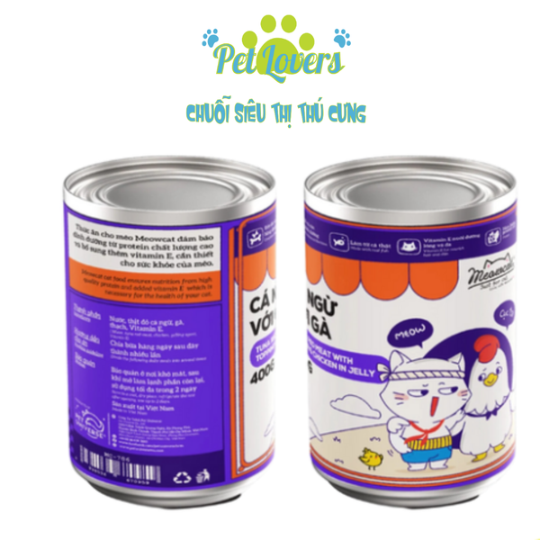 Pate mèo Meowcat nhiều vị 400g
