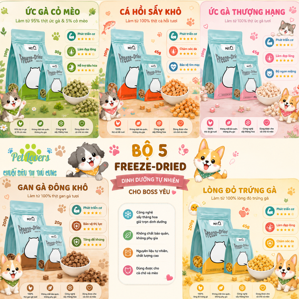 PetQ - Bánh thưởng Freeze-Dried 80g