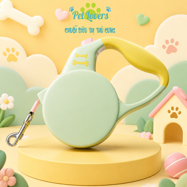 Dây dắt tự động 3m pastel