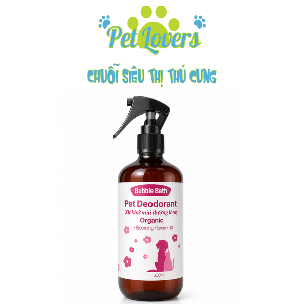 Bubble Bath - Sữa tắm + Xịt khử mùi dưỡng lông cho chó mèo 500ml