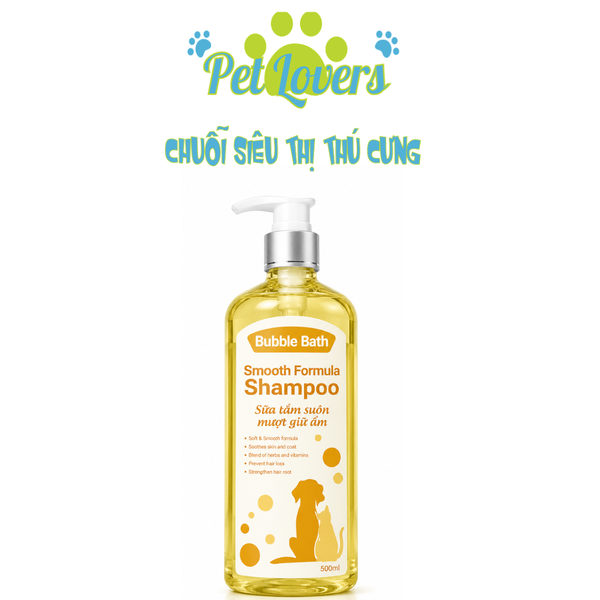 Bubble Bath - Sữa tắm + Xịt khử mùi dưỡng lông cho chó mèo 500ml
