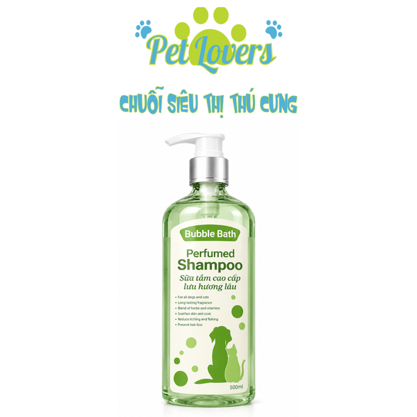 Bubble Bath - Sữa tắm + Xịt khử mùi dưỡng lông cho chó mèo 500ml