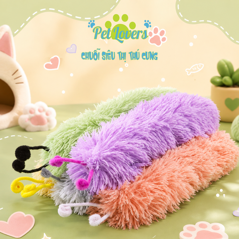 Đồ chơi gối ôm con sâu catnip cho mèo