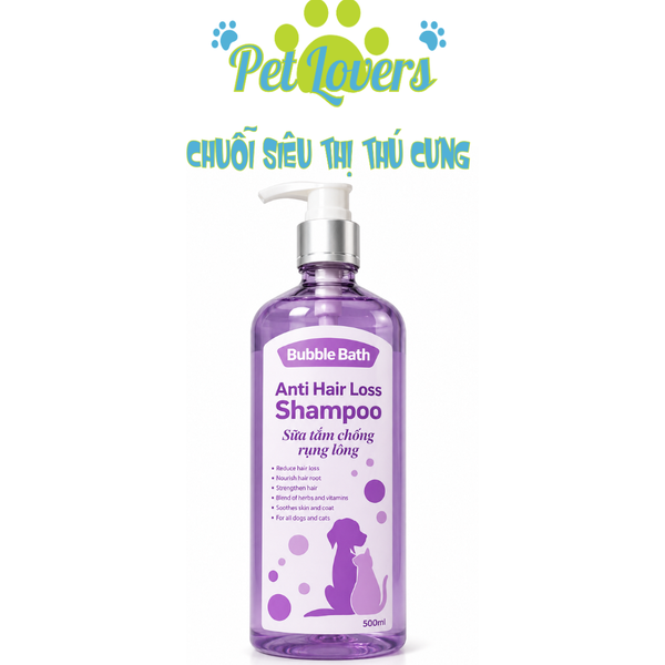 Bubble Bath - Sữa tắm + Xịt khử mùi dưỡng lông cho chó mèo 500ml