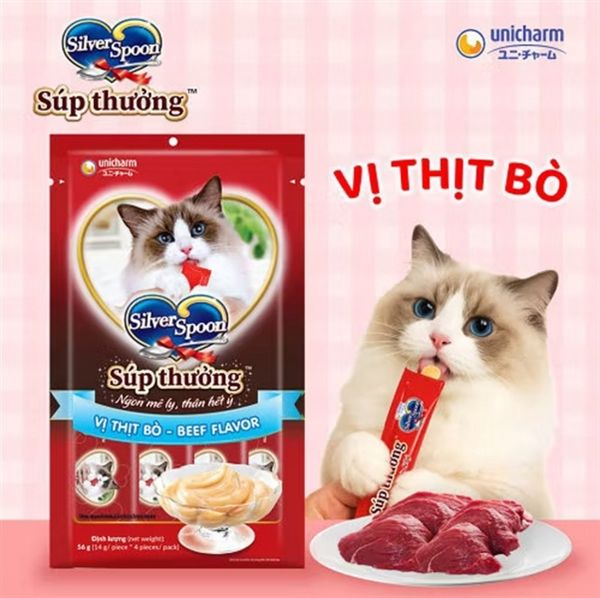 Silver Spoon - Súp thưởng cho mèo 56gx4