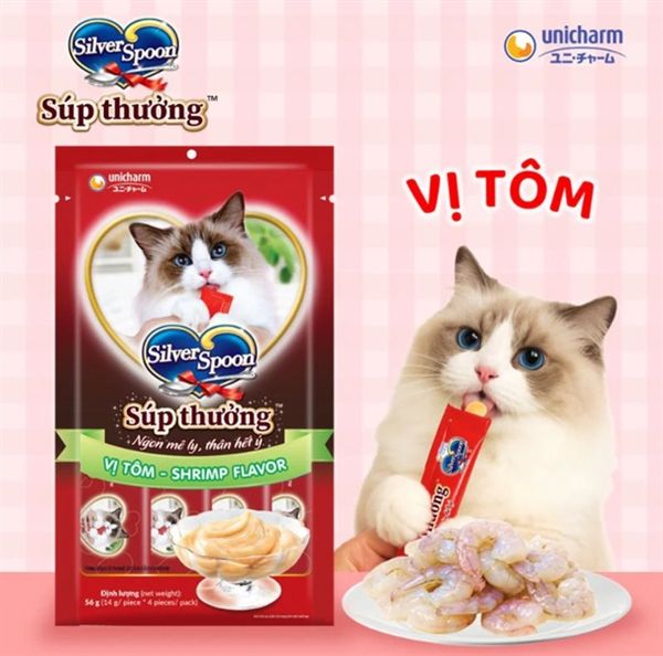 Silver Spoon - Súp thưởng cho mèo 56gx4
