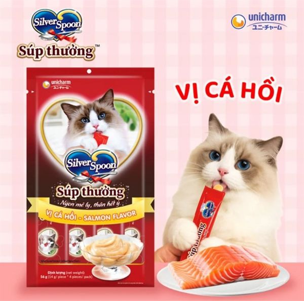 Silver Spoon - Súp thưởng cho mèo 56gx4