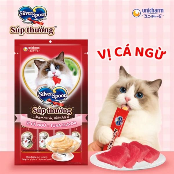 Silver Spoon - Súp thưởng cho mèo 56gx4