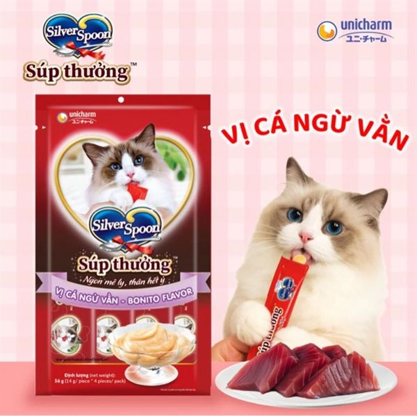Silver Spoon - Súp thưởng cho mèo 56gx4