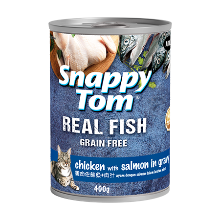 Pate Mèo Snappy Tom Real Fish - Lon 400g