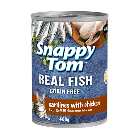 Pate Mèo Snappy Tom Real Fish - Lon 400g