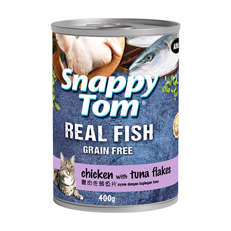 Pate Mèo Snappy Tom Real Fish - Lon 400g
