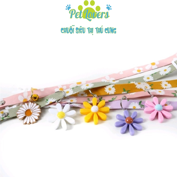 Pet Lovers - Vòng cổ chó mèo hoa to,hoa tròn