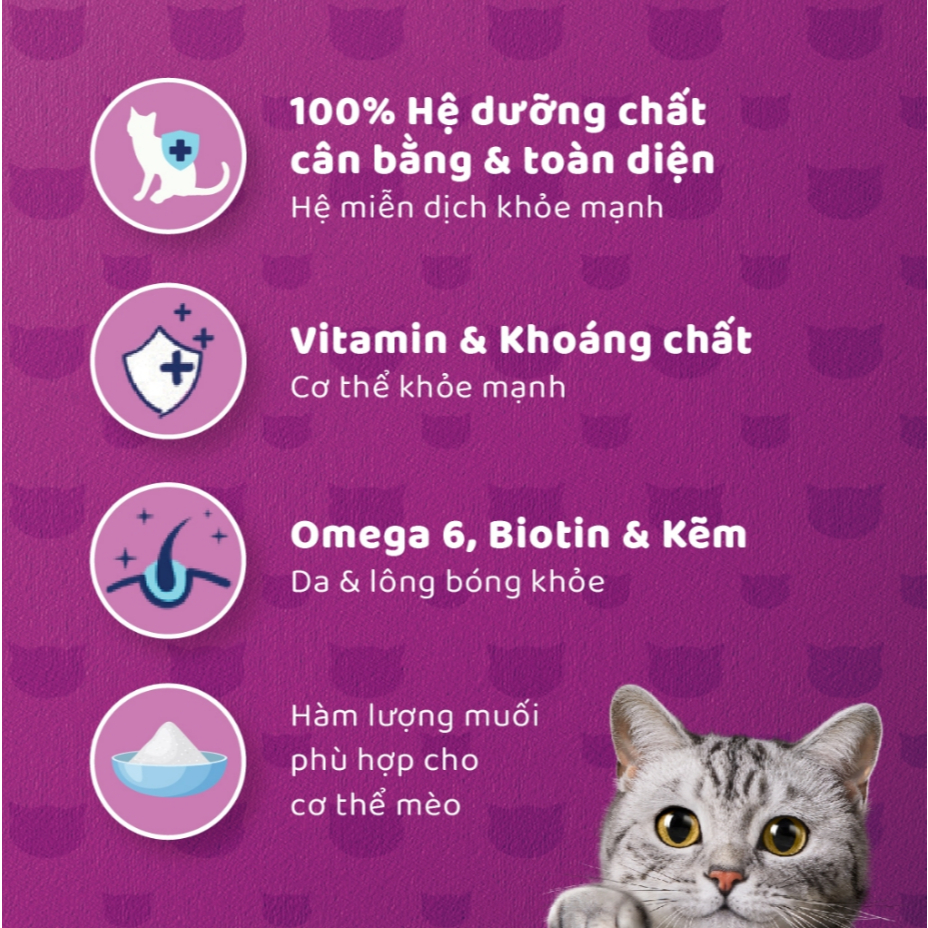 Whiskas - pate lon cho mèo nhiều vị 400g