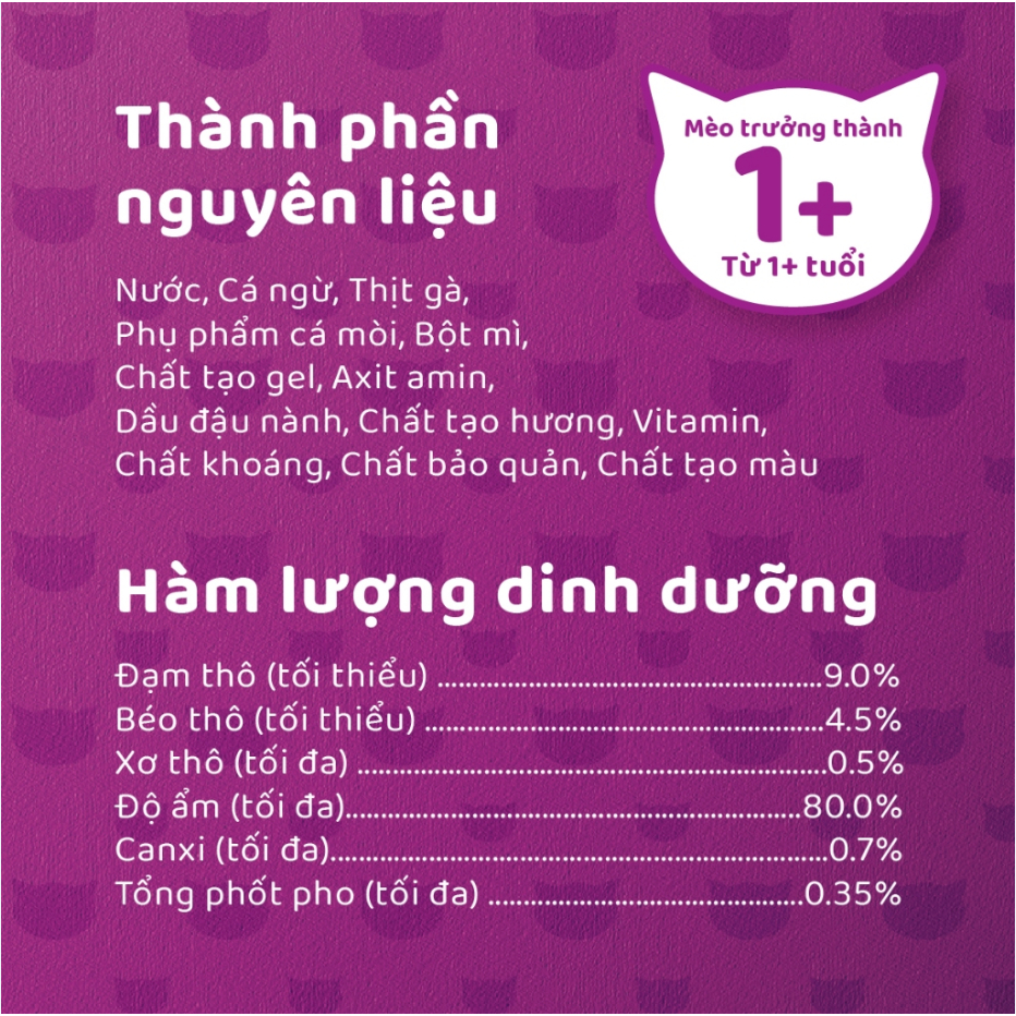 Whiskas - pate lon cho mèo nhiều vị 400g