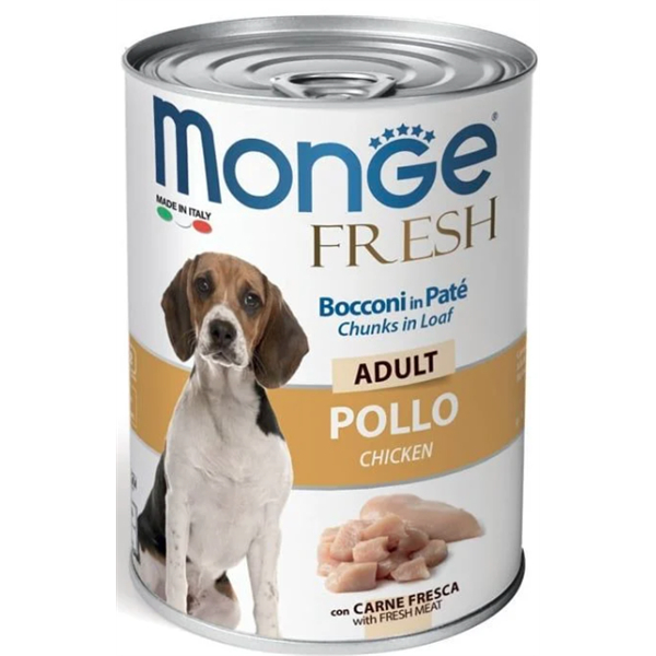 Monge - Pate lon nhiều vị cho chó 400g