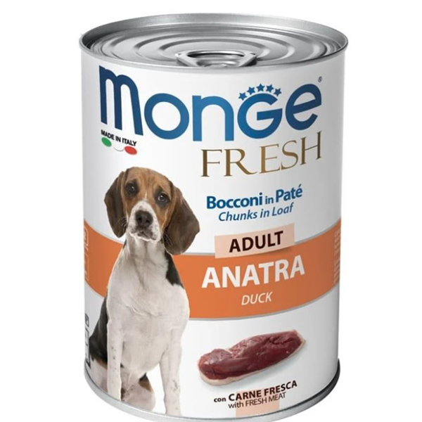 Monge - Pate lon nhiều vị cho chó 400g
